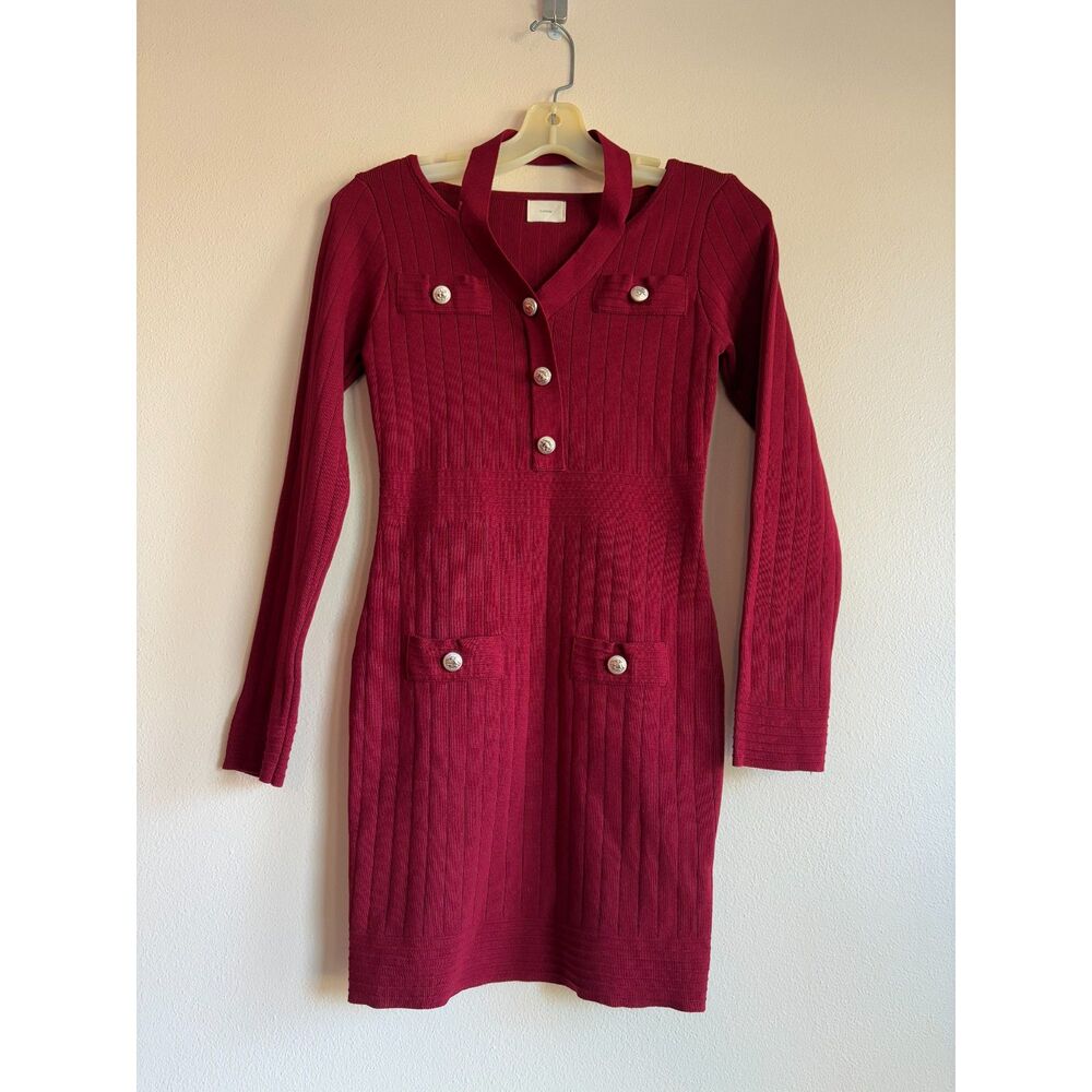 NWOT Captain Brand Maroon Bodycon Dress